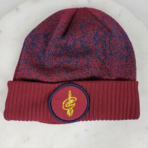 Cleveland Cavaliers New Era Beanie Hat Youth 7" Red Blue NBA Cuffed Ribbed Knit‎